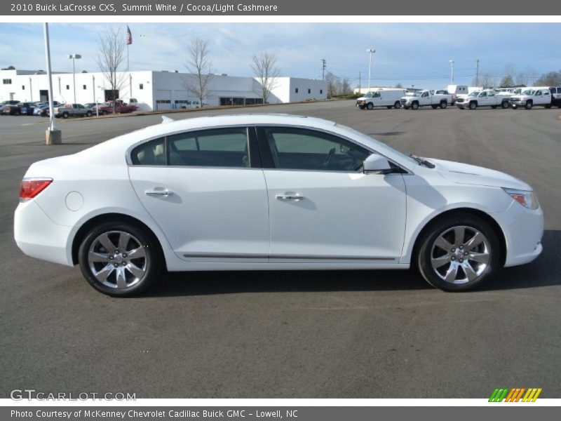 Summit White / Cocoa/Light Cashmere 2010 Buick LaCrosse CXS