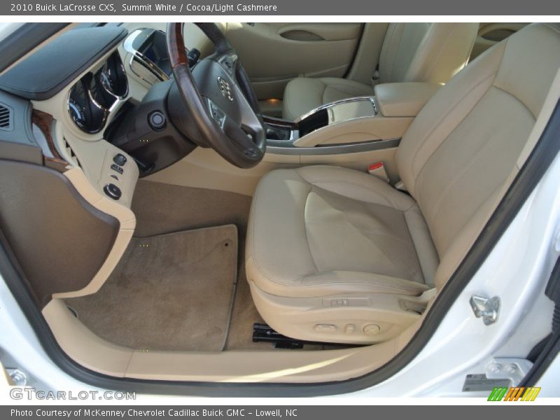 Summit White / Cocoa/Light Cashmere 2010 Buick LaCrosse CXS