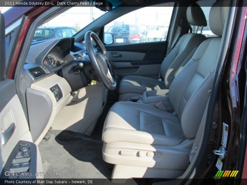 Dark Cherry Pearl / Beige 2011 Honda Odyssey EX-L