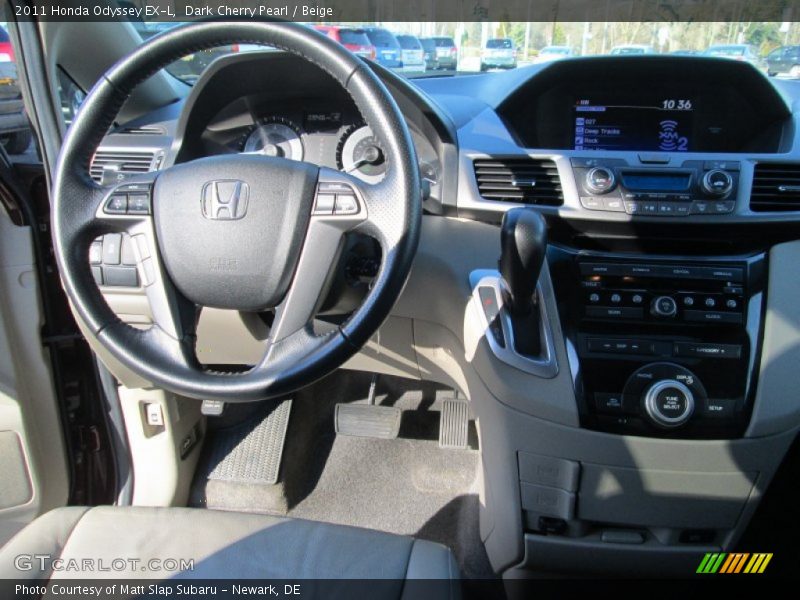 Dark Cherry Pearl / Beige 2011 Honda Odyssey EX-L