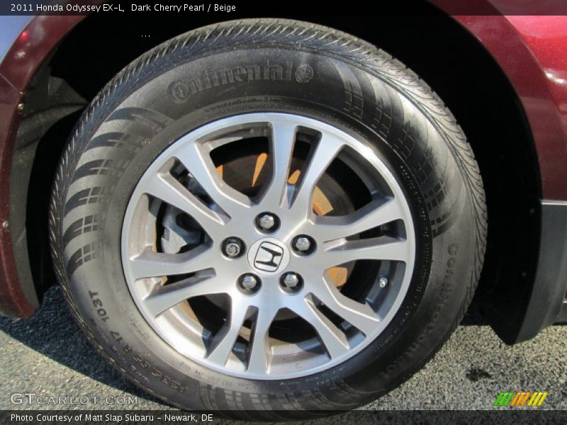 Dark Cherry Pearl / Beige 2011 Honda Odyssey EX-L