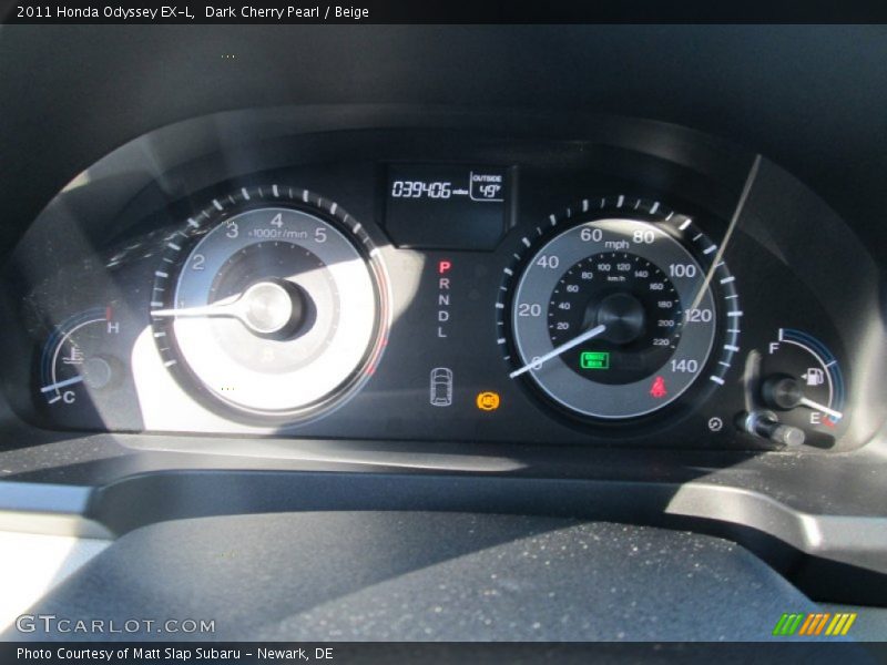 Dark Cherry Pearl / Beige 2011 Honda Odyssey EX-L