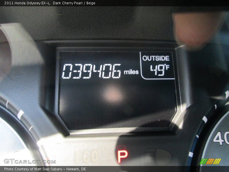 Dark Cherry Pearl / Beige 2011 Honda Odyssey EX-L