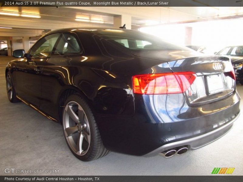 Moonlight Blue Metallic / Black/Lunar Silver 2014 Audi S5 3.0T Premium Plus quattro Coupe