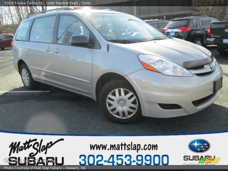 Silver Shadow Pearl / Stone 2009 Toyota Sienna CE
