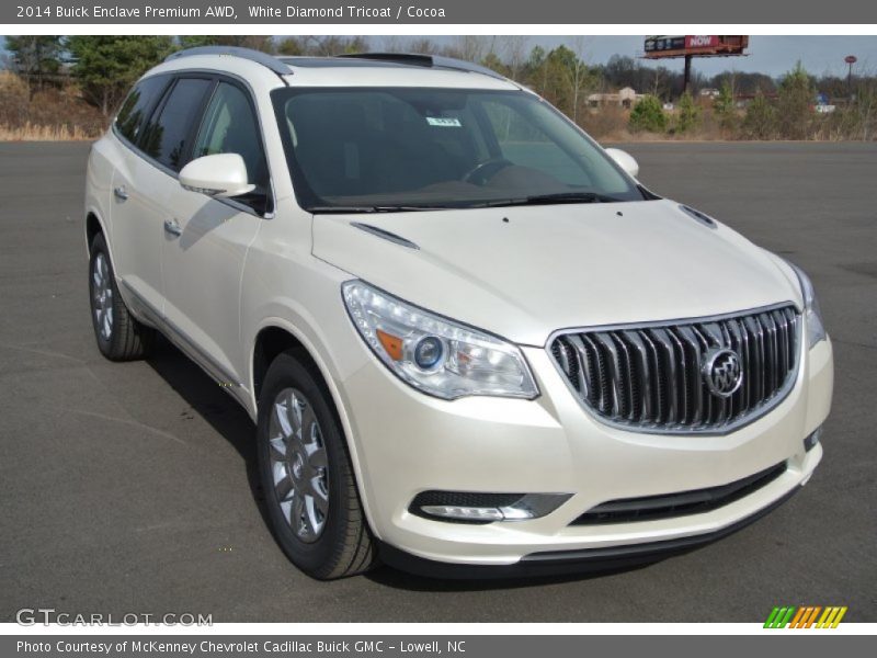 White Diamond Tricoat / Cocoa 2014 Buick Enclave Premium AWD