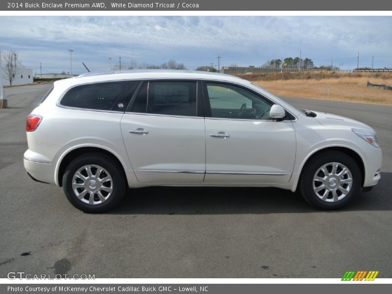White Diamond Tricoat / Cocoa 2014 Buick Enclave Premium AWD