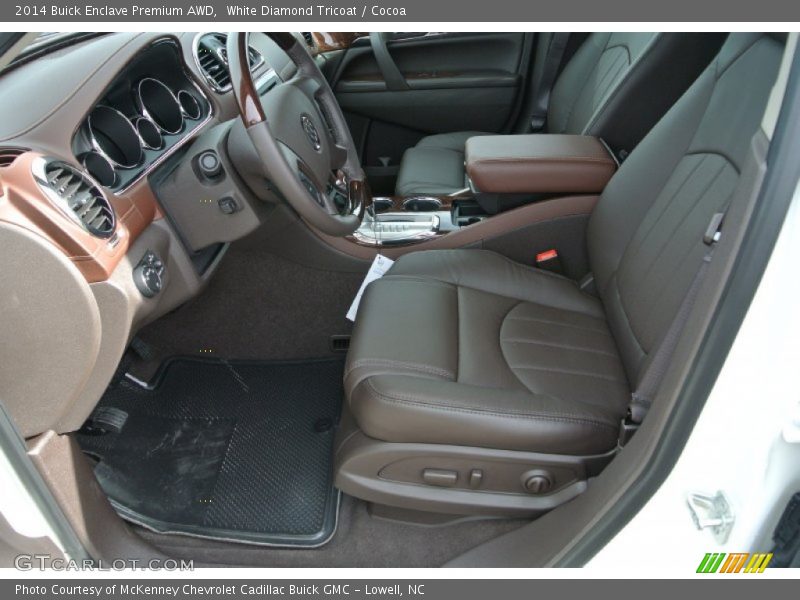 White Diamond Tricoat / Cocoa 2014 Buick Enclave Premium AWD