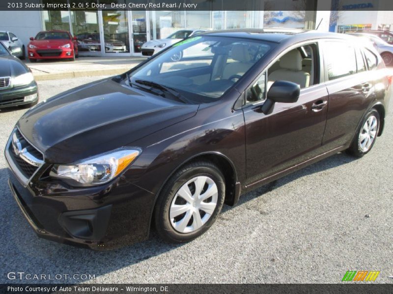 Deep Cherry Red Pearl / Ivory 2013 Subaru Impreza 2.0i 5 Door