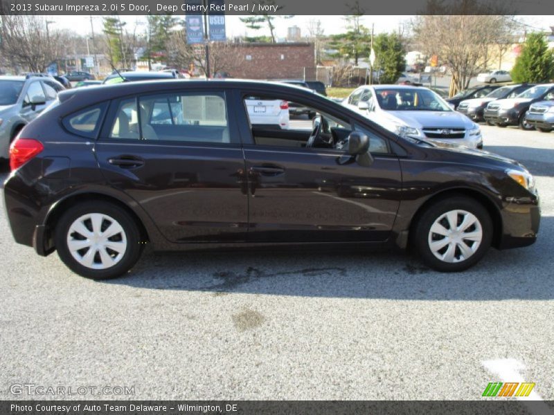 Deep Cherry Red Pearl / Ivory 2013 Subaru Impreza 2.0i 5 Door