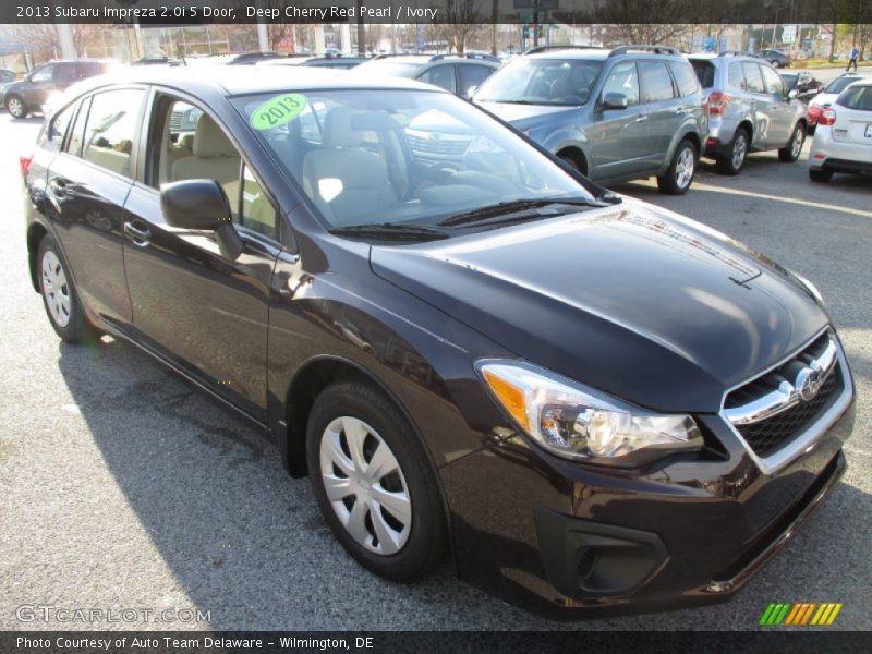 Deep Cherry Red Pearl / Ivory 2013 Subaru Impreza 2.0i 5 Door
