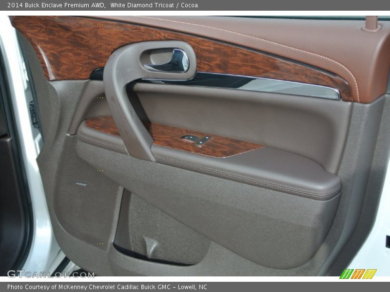 White Diamond Tricoat / Cocoa 2014 Buick Enclave Premium AWD