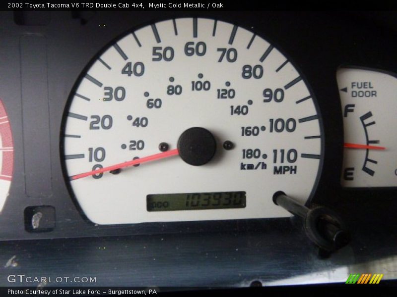 Mystic Gold Metallic / Oak 2002 Toyota Tacoma V6 TRD Double Cab 4x4