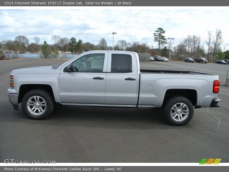 Silver Ice Metallic / Jet Black 2014 Chevrolet Silverado 1500 LT Double Cab