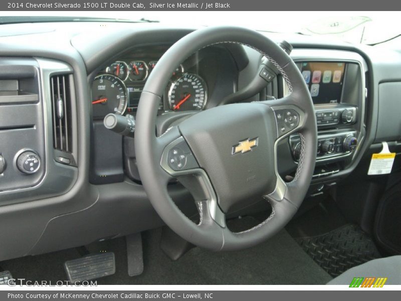 Silver Ice Metallic / Jet Black 2014 Chevrolet Silverado 1500 LT Double Cab