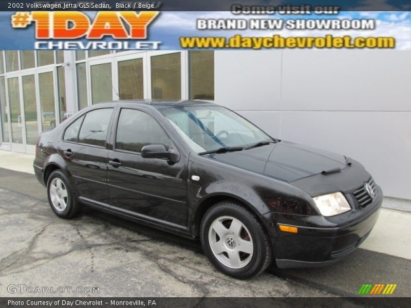 Black / Beige 2002 Volkswagen Jetta GLS Sedan