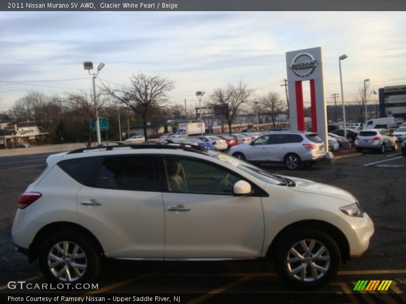 Glacier White Pearl / Beige 2011 Nissan Murano SV AWD