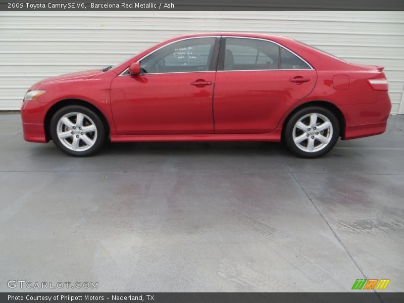 Barcelona Red Metallic / Ash 2009 Toyota Camry SE V6