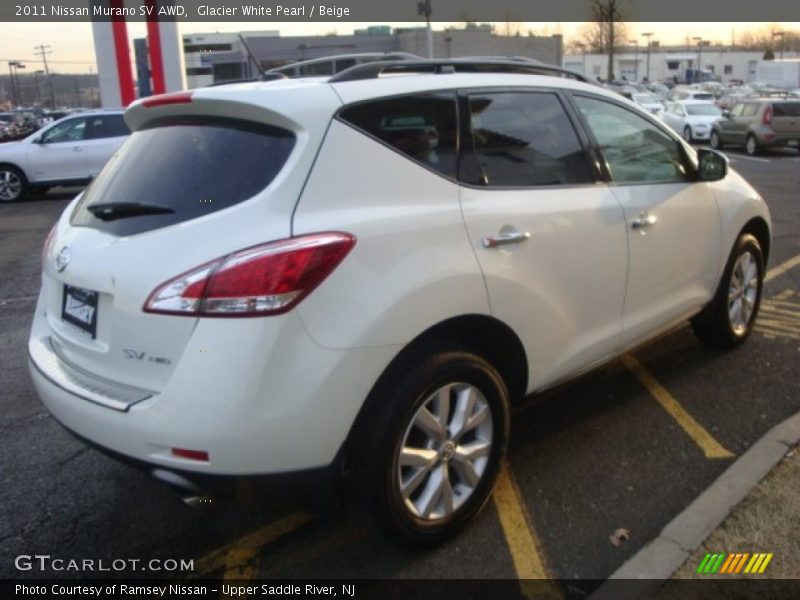 Glacier White Pearl / Beige 2011 Nissan Murano SV AWD