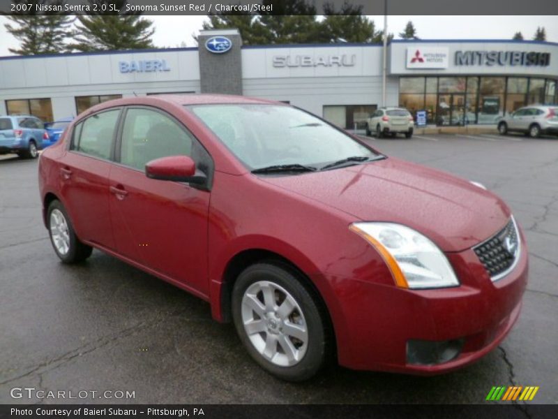 Sonoma Sunset Red / Charcoal/Steel 2007 Nissan Sentra 2.0 SL