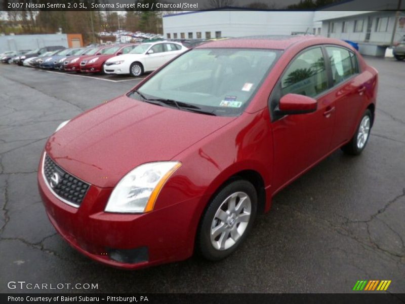 Sonoma Sunset Red / Charcoal/Steel 2007 Nissan Sentra 2.0 SL