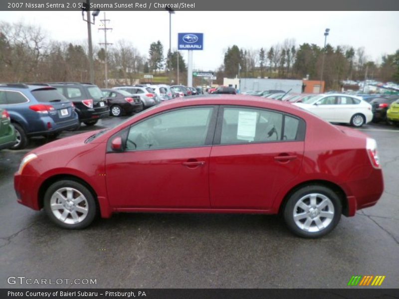 Sonoma Sunset Red / Charcoal/Steel 2007 Nissan Sentra 2.0 SL