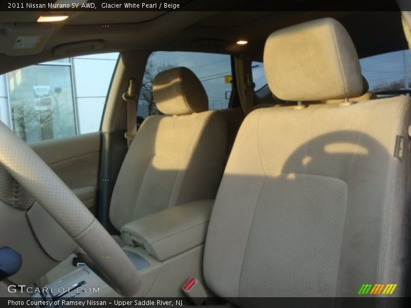 Glacier White Pearl / Beige 2011 Nissan Murano SV AWD