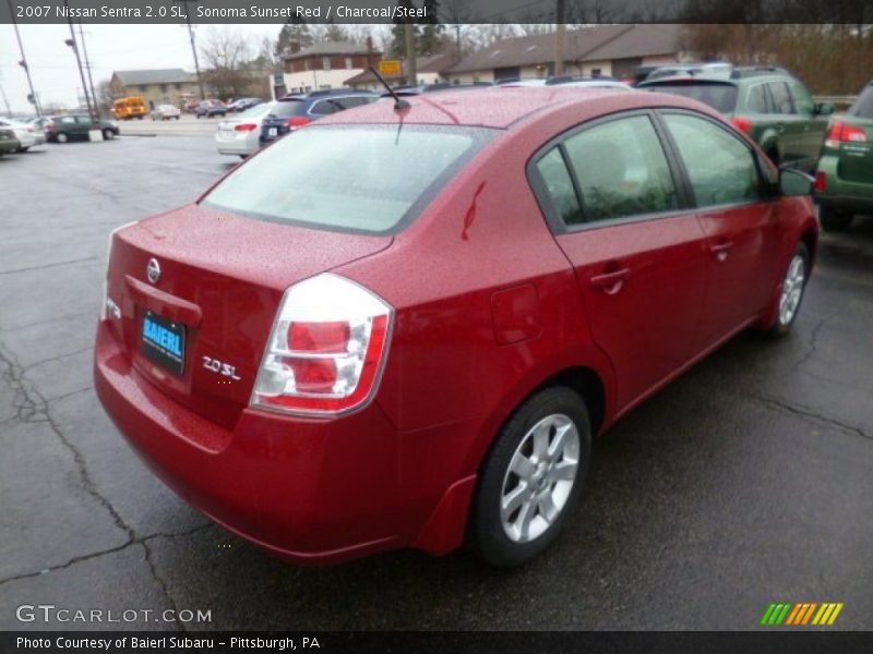 Sonoma Sunset Red / Charcoal/Steel 2007 Nissan Sentra 2.0 SL