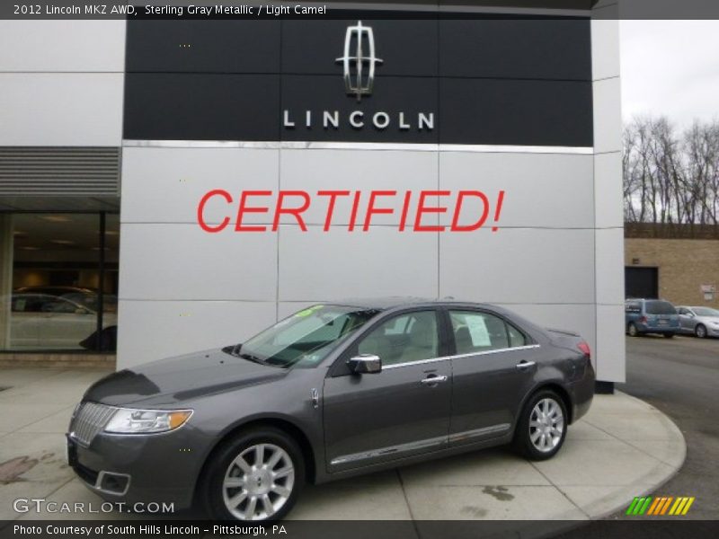 Sterling Gray Metallic / Light Camel 2012 Lincoln MKZ AWD