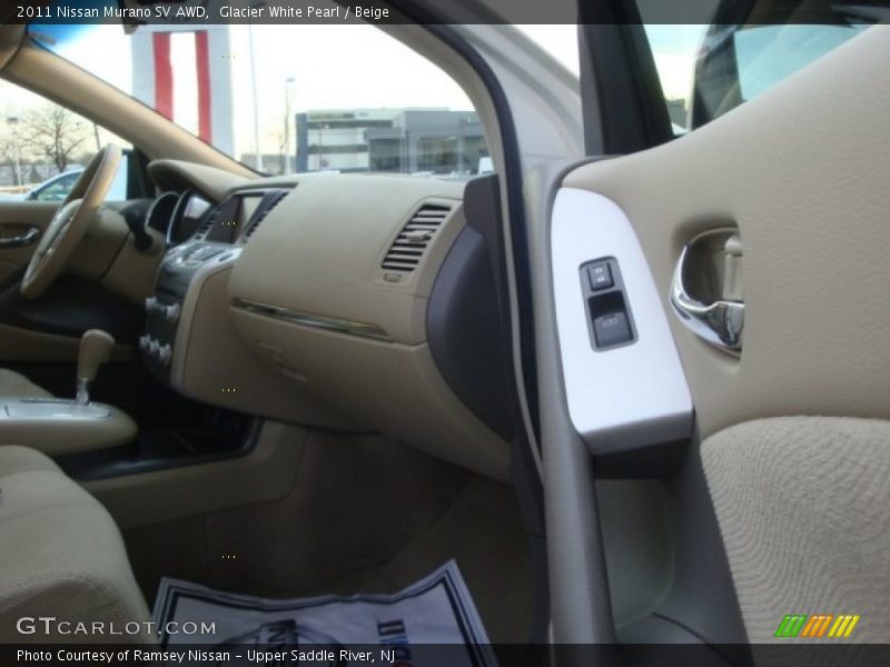 Glacier White Pearl / Beige 2011 Nissan Murano SV AWD