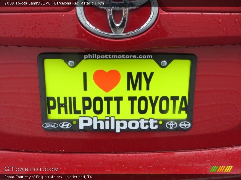 Barcelona Red Metallic / Ash 2009 Toyota Camry SE V6