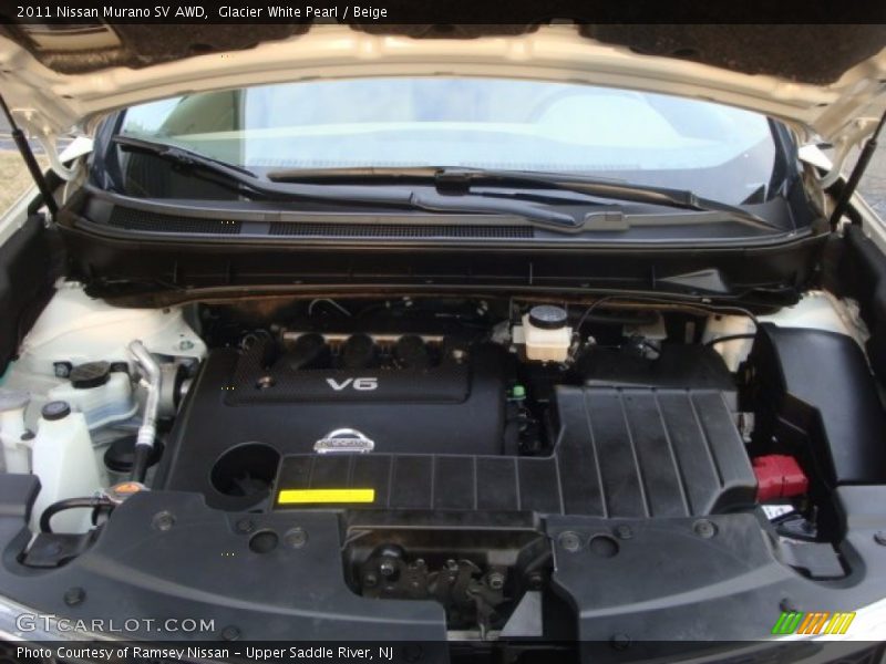 Glacier White Pearl / Beige 2011 Nissan Murano SV AWD