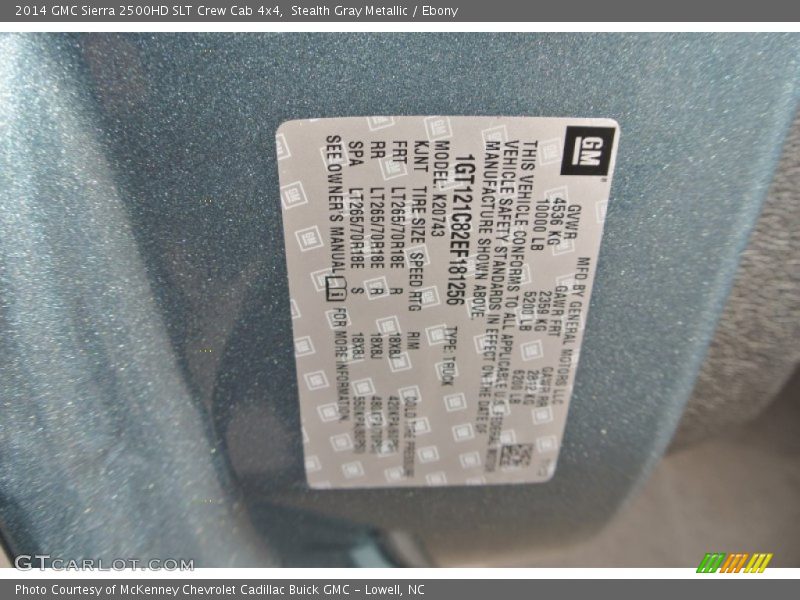 Stealth Gray Metallic / Ebony 2014 GMC Sierra 2500HD SLT Crew Cab 4x4