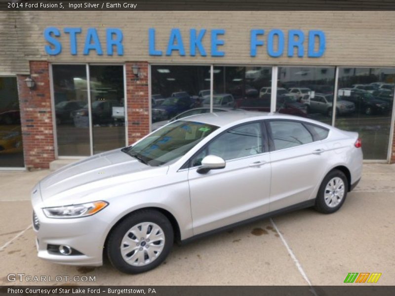 Ingot Silver / Earth Gray 2014 Ford Fusion S