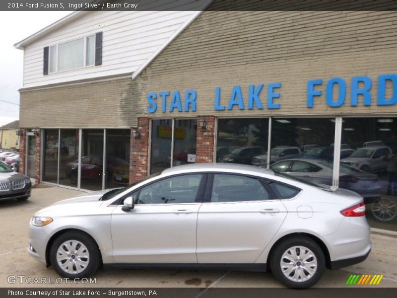 Ingot Silver / Earth Gray 2014 Ford Fusion S