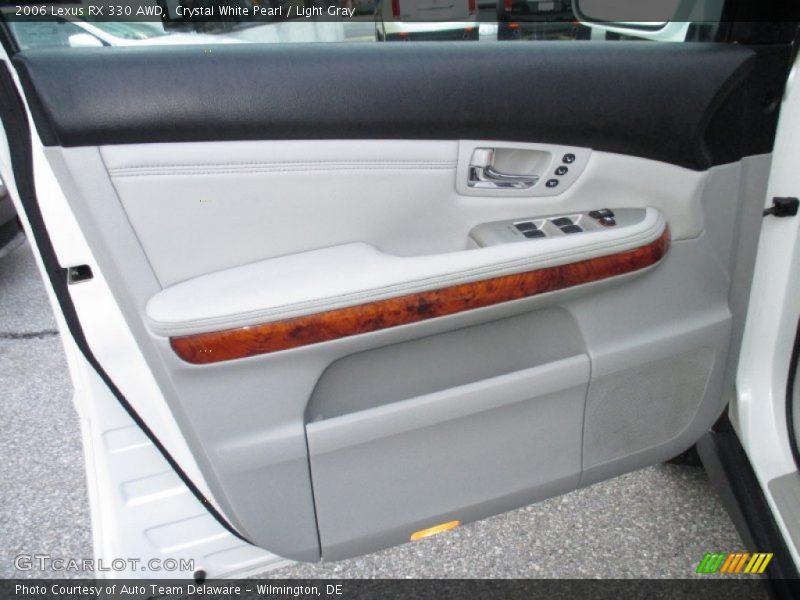 Crystal White Pearl / Light Gray 2006 Lexus RX 330 AWD