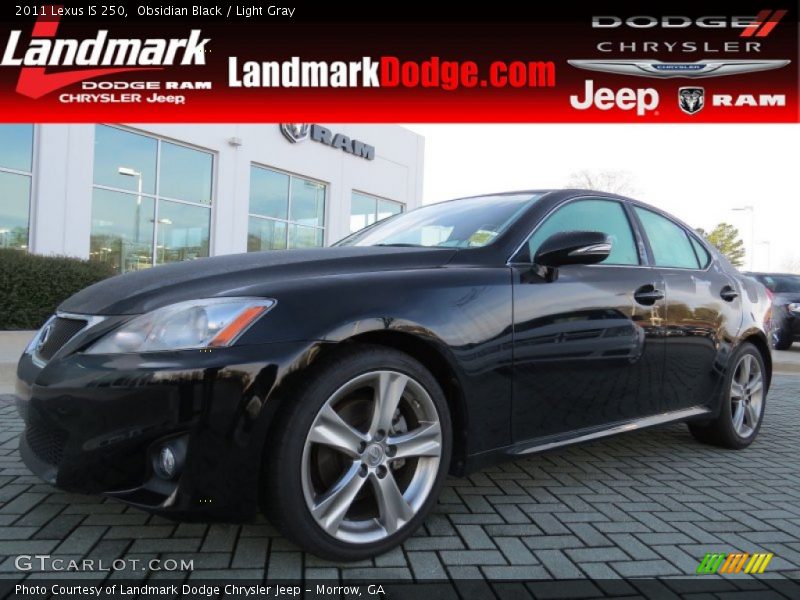 Obsidian Black / Light Gray 2011 Lexus IS 250