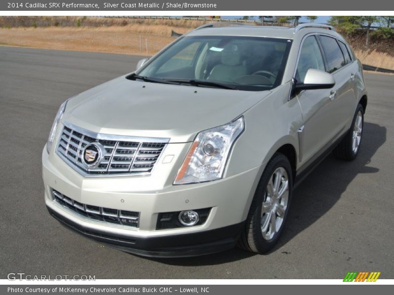 Silver Coast Metallic / Shale/Brownstone 2014 Cadillac SRX Performance