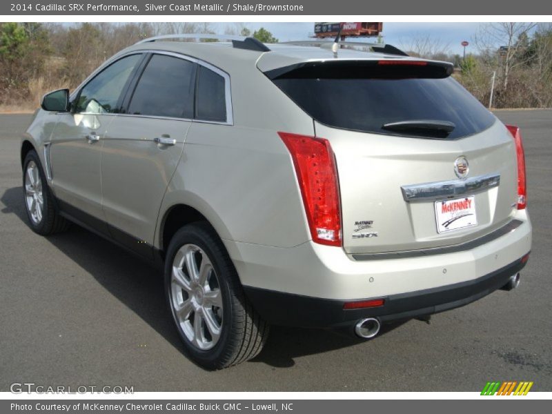 Silver Coast Metallic / Shale/Brownstone 2014 Cadillac SRX Performance