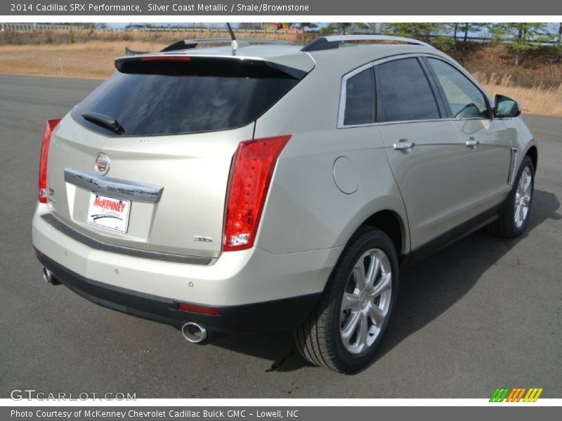 Silver Coast Metallic / Shale/Brownstone 2014 Cadillac SRX Performance