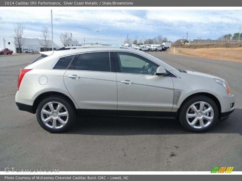 Silver Coast Metallic / Shale/Brownstone 2014 Cadillac SRX Performance