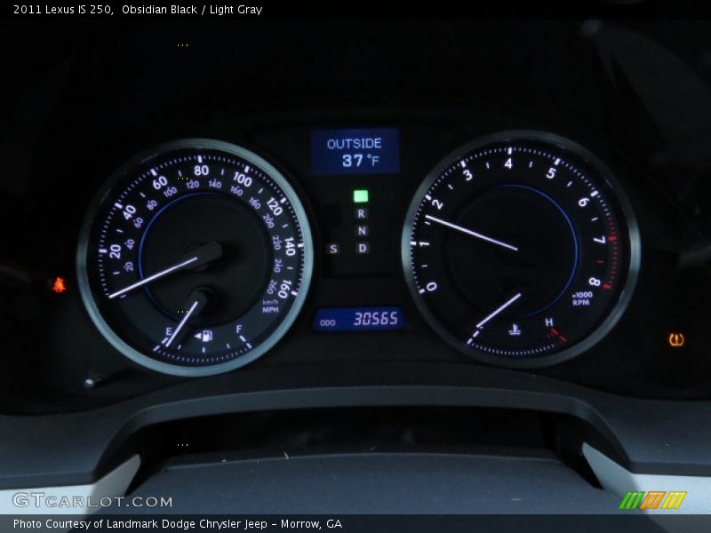 Obsidian Black / Light Gray 2011 Lexus IS 250