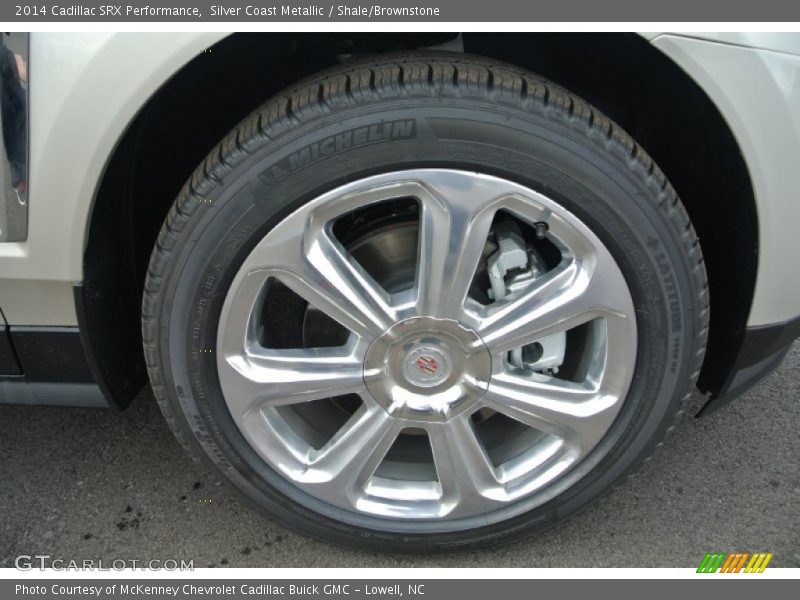 Silver Coast Metallic / Shale/Brownstone 2014 Cadillac SRX Performance