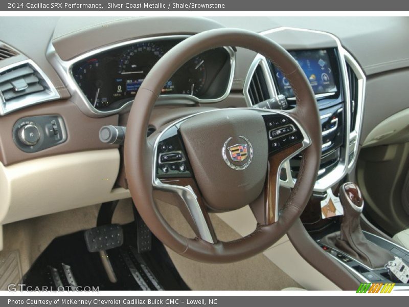 Silver Coast Metallic / Shale/Brownstone 2014 Cadillac SRX Performance
