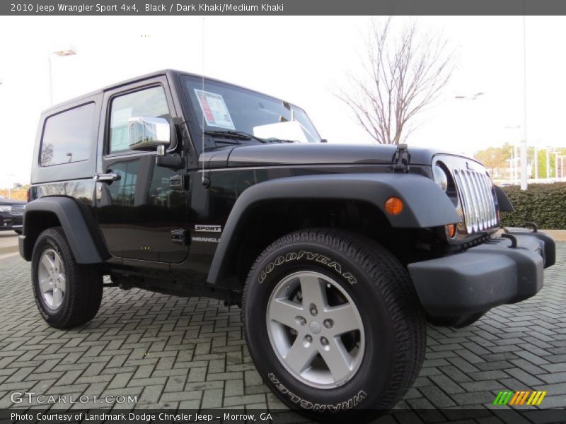 Black / Dark Khaki/Medium Khaki 2010 Jeep Wrangler Sport 4x4