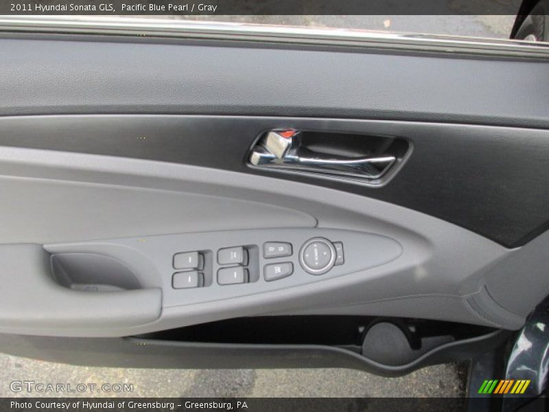 Pacific Blue Pearl / Gray 2011 Hyundai Sonata GLS