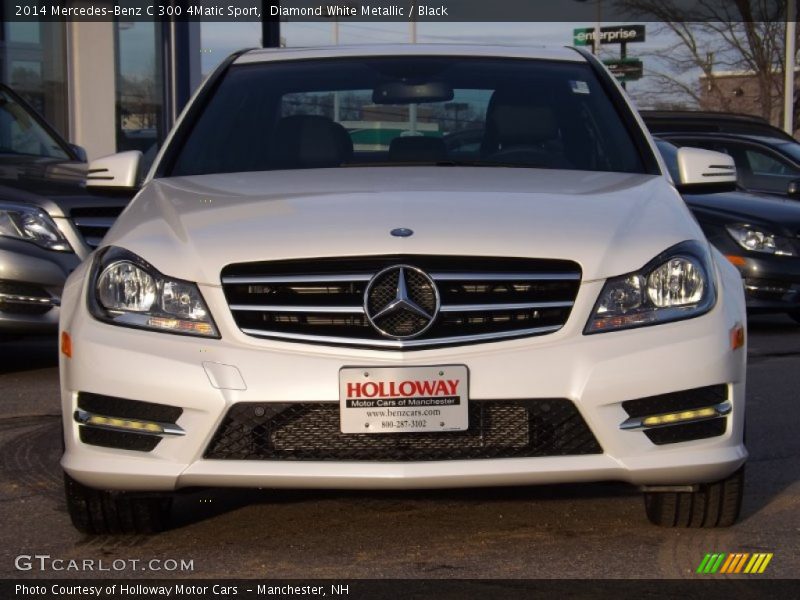 Diamond White Metallic / Black 2014 Mercedes-Benz C 300 4Matic Sport