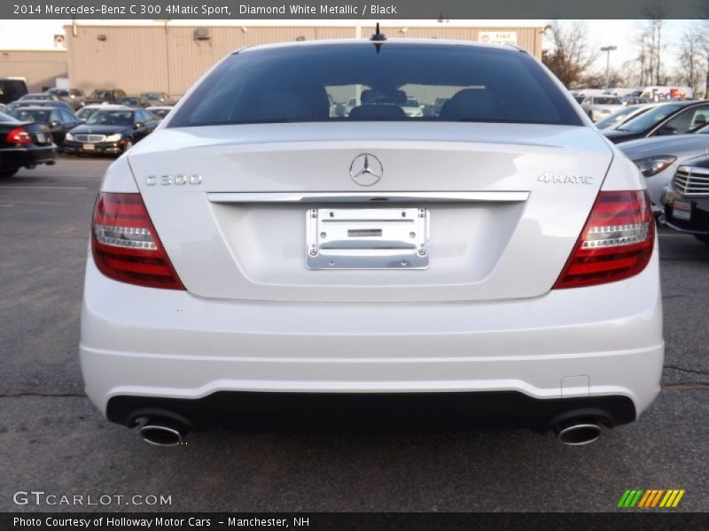 Diamond White Metallic / Black 2014 Mercedes-Benz C 300 4Matic Sport
