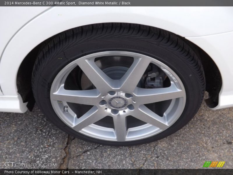Diamond White Metallic / Black 2014 Mercedes-Benz C 300 4Matic Sport