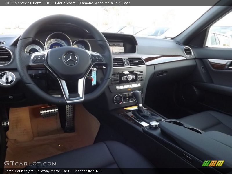 Diamond White Metallic / Black 2014 Mercedes-Benz C 300 4Matic Sport